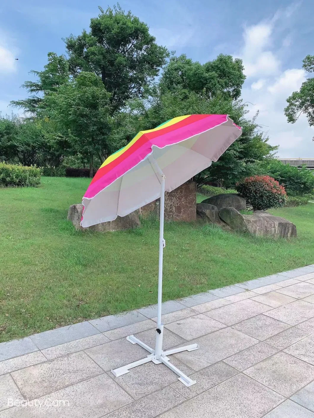 2.0m Multicolor Windproof Beach Umbrella