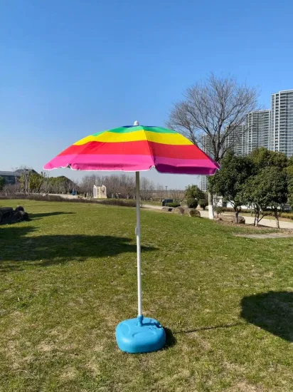 Ombrellone da spiaggia antivento multicolore da 2,0 m